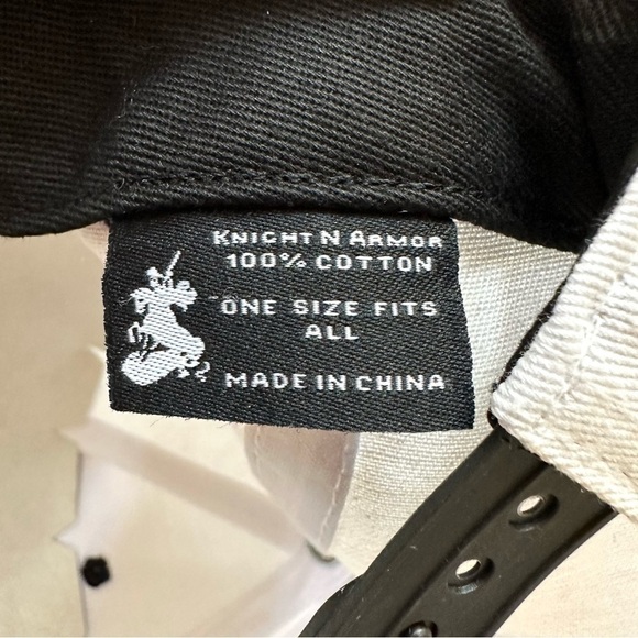 ⭐️ 5 for $25 Knight N Armor Adjustable Men’s Cotton Black & White Hat - Picture 7 of 7